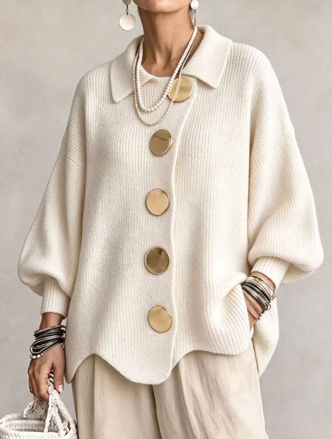 Women’s Lapel Knit Cardigan