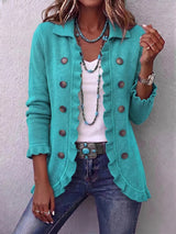 Women’s Ruffled Knit Cardigan