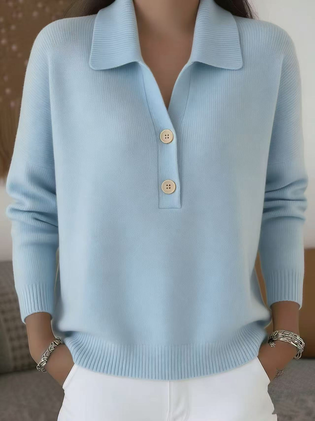 Women’s Polo Neck Knit Sweater