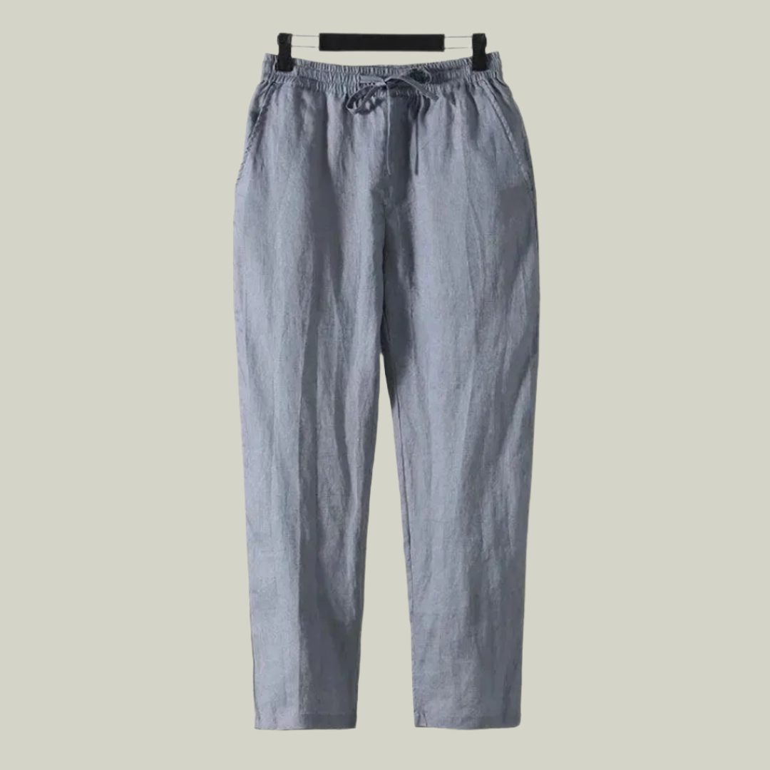Straight Fit Linen Pants