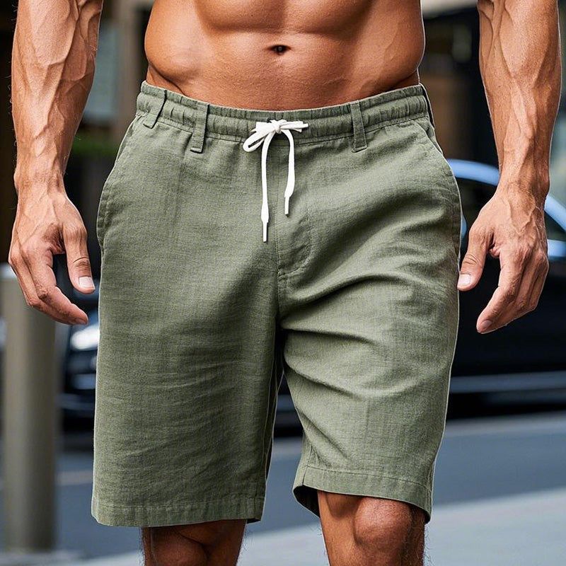 Light Army Green Breathable Casual Shorts
