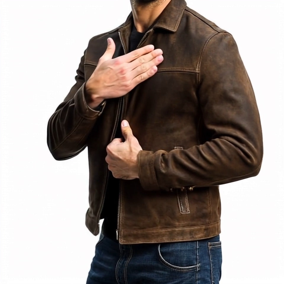 Zipper Leather Jacket