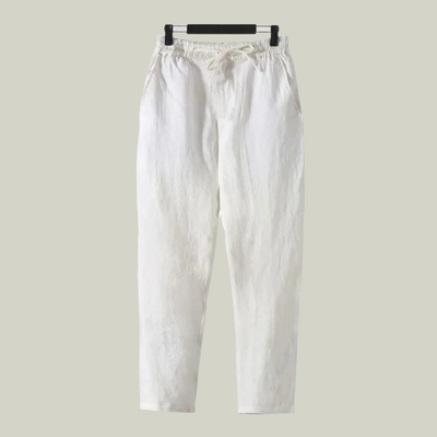 Straight Fit Linen Pants