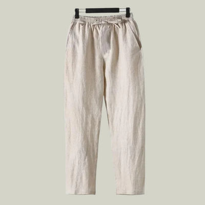 Straight Fit Linen Pants