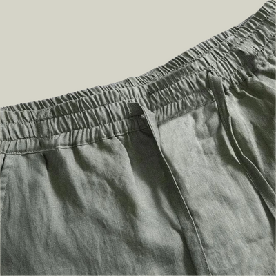 Straight Fit Linen Pants