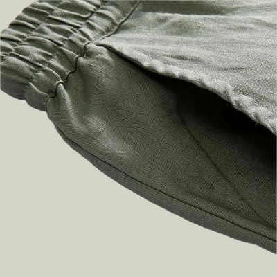 Straight Fit Linen Pants