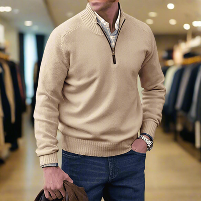 Rick™ - Zippered Cashmere Sweater