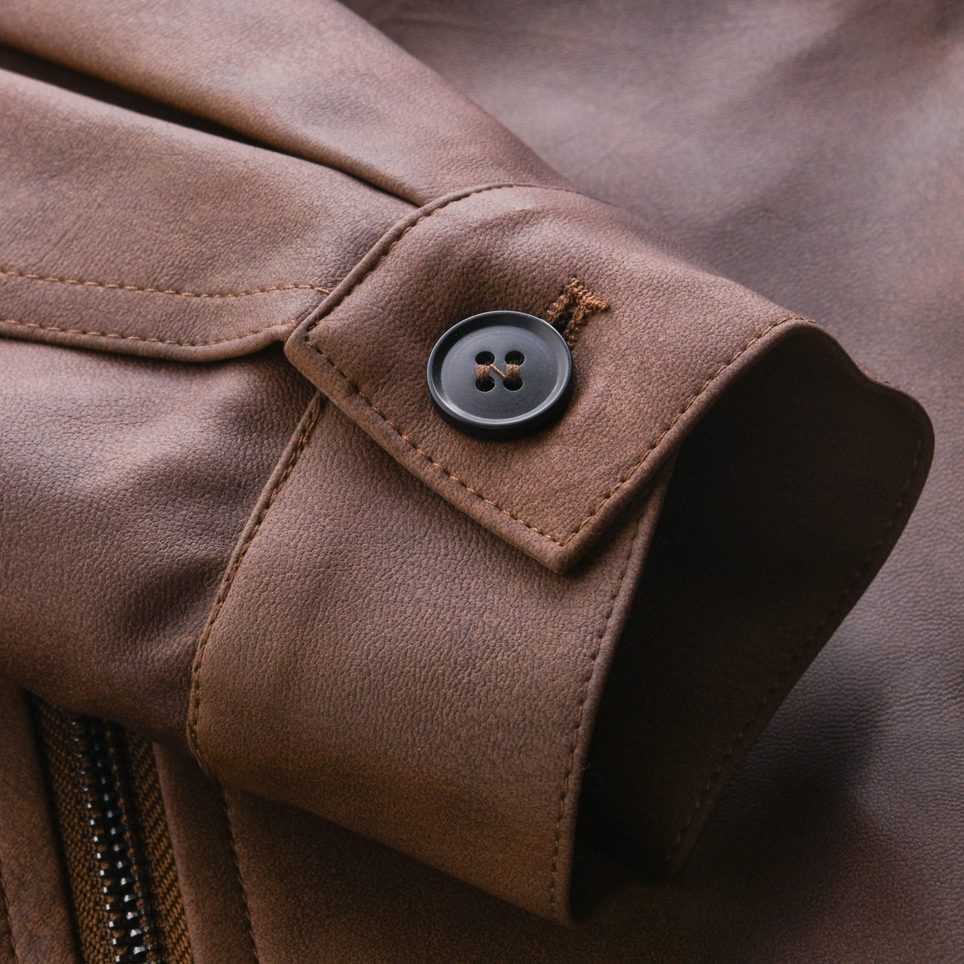 Zipper Leather Jacket