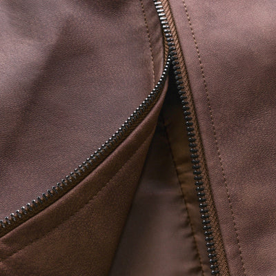 Zipper Leather Jacket