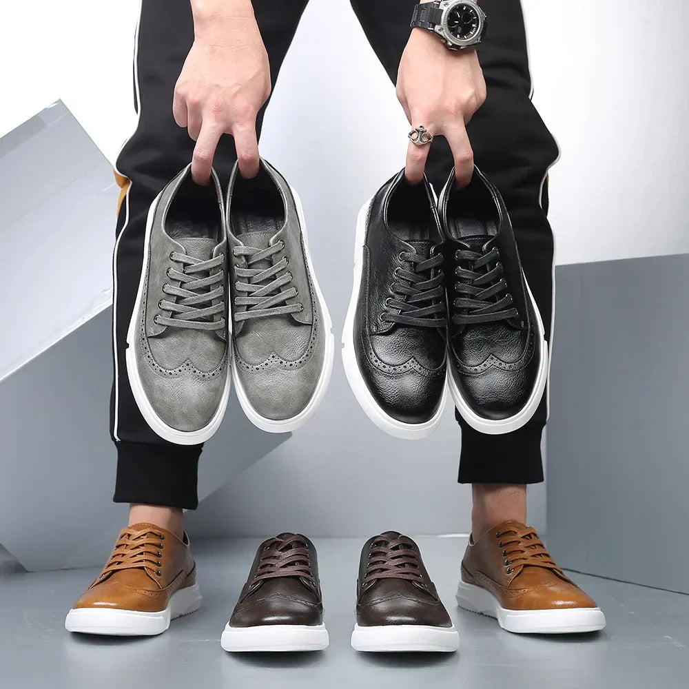 Alpha Brogue Leather Sneaker