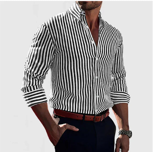 Primo - Elegant Striped Shirt
